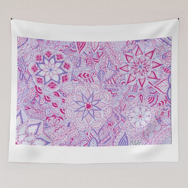 Item preview, Hot Pink & Light Purple Mandala Improvisation designed and sold by MarisaGoncalves.