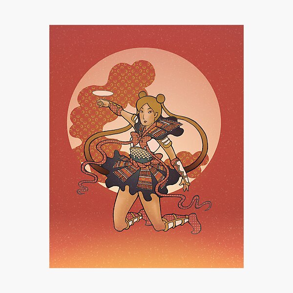 Vista previa del artículo con la obra «Samurai Moon», diseñado y vendido por Christadaelia.
