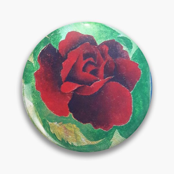 Item preview, "Plaisir" Pleasure in French - Red Rose Acrylic Painting SATURATED VERSION designed and sold by Versatill.