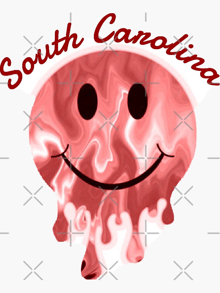 "South Carolina Smiley Face" Sticker for Sale by ashleypearl Redbubble