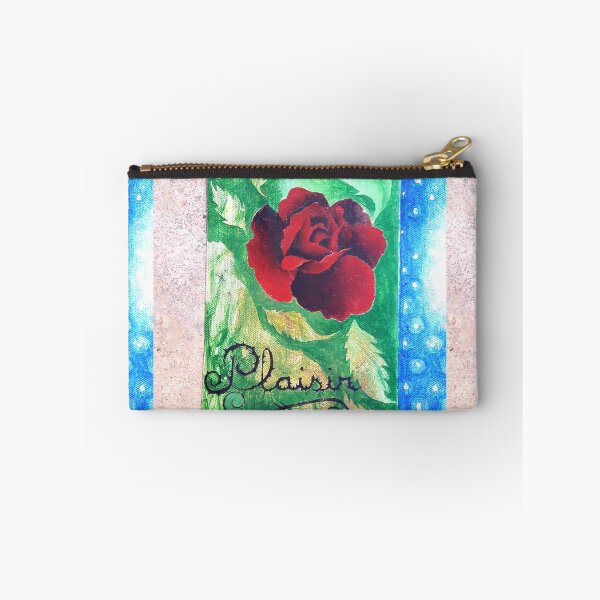 Item preview, "Plaisir" Pleasure in French - Red Rose Acrylic Painting SATURATED VERSION designed and sold by Versatill.