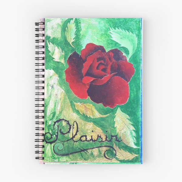 Item preview, "Plaisir" Pleasure in French - Red Rose Acrylic Painting SATURATED VERSION designed and sold by Versatill.