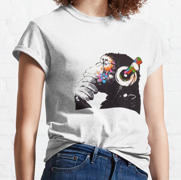 BANKSY DJ Monkey Thinker Classic T-Shirt