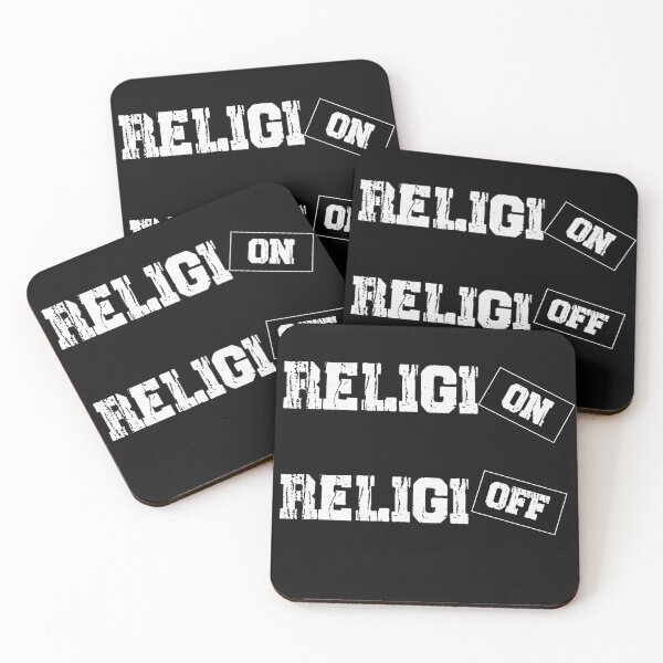 Aperçu de l'œuvre Religion Religioff, idée cadeau sarcastique drôle pour les athées créée et vendue par tawscolors.