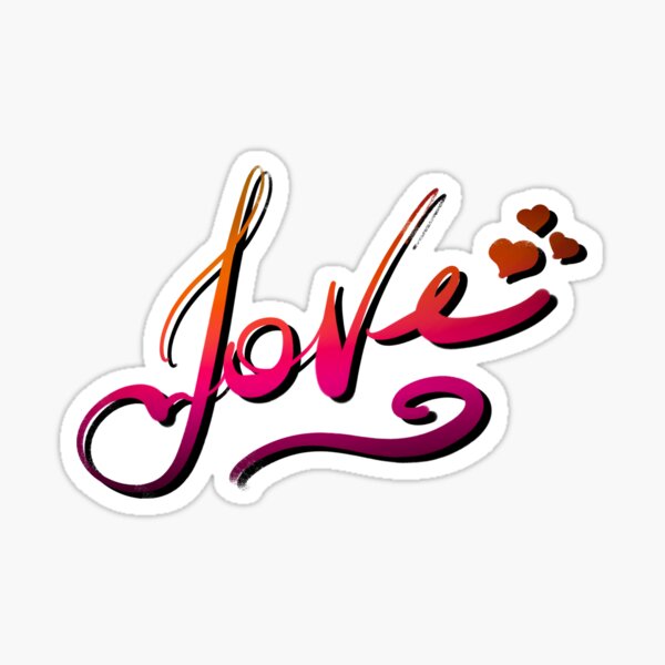Lettering love Sticker