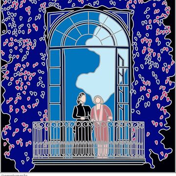 Artwork thumbnail, Rebecca Das Musical Sticker 3 - Mrs. Danvers and Ich by emptymasksart