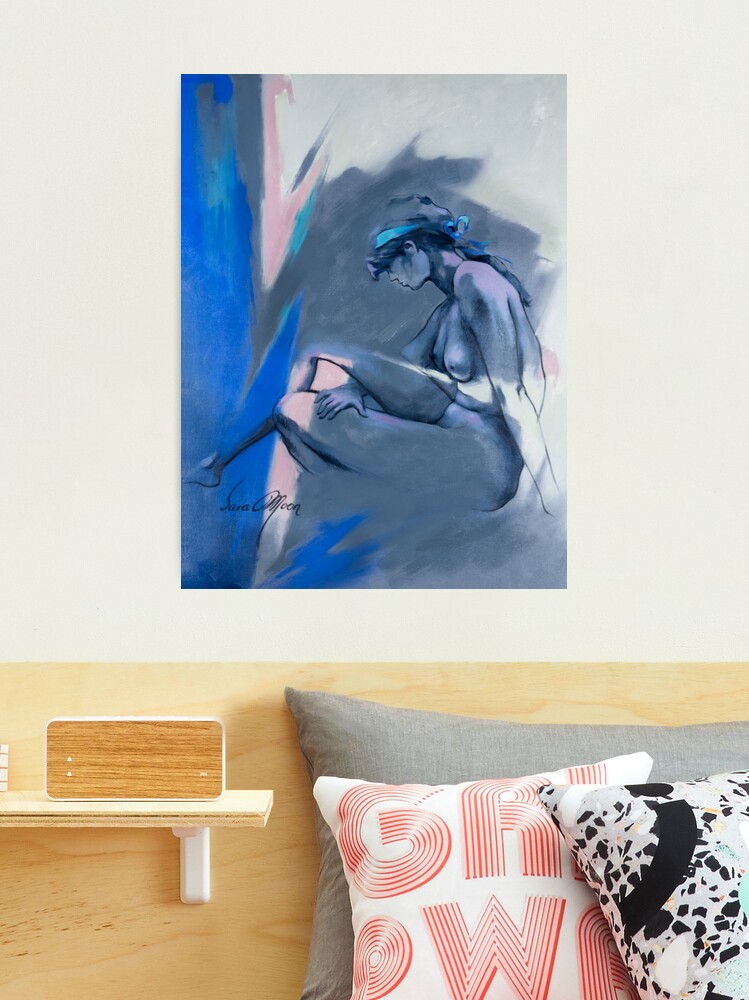 Thumbnail 1 of 3, Photographic Print, Blue Nude ll designed and sold by Sara Moon.