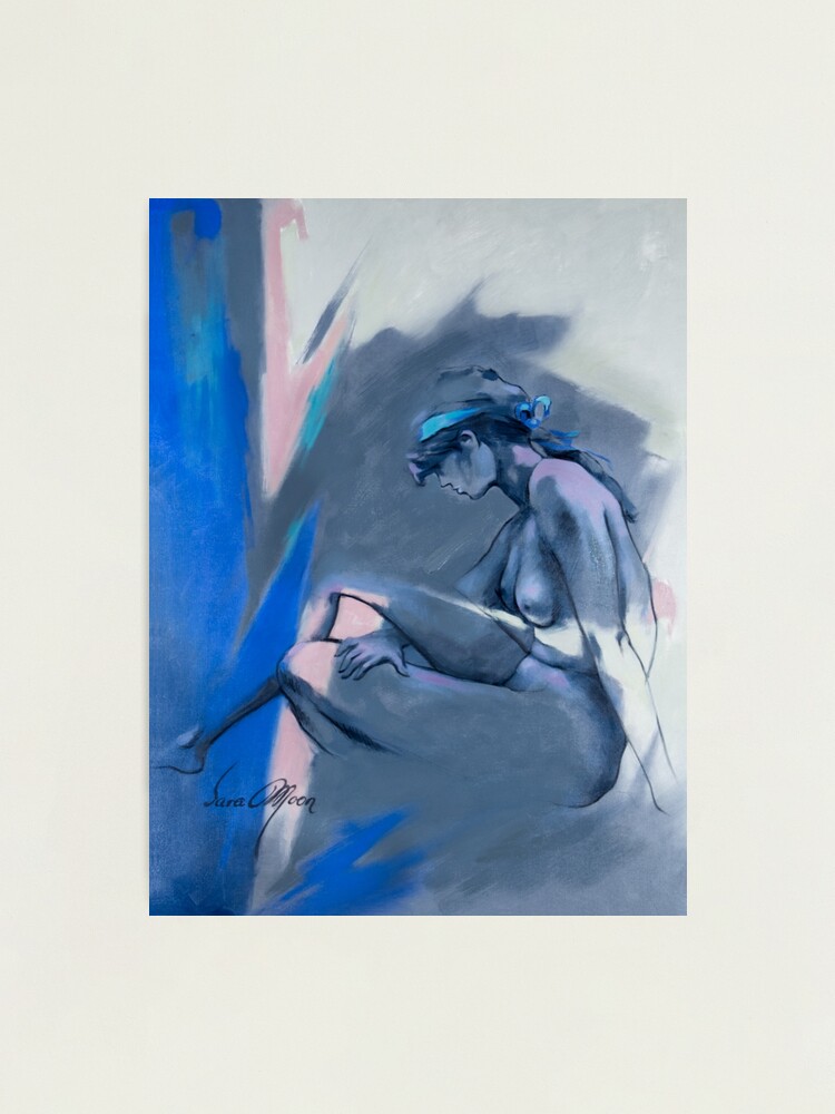 Thumbnail 2 of 3, Photographic Print, Blue Nude ll designed and sold by Sara Moon.