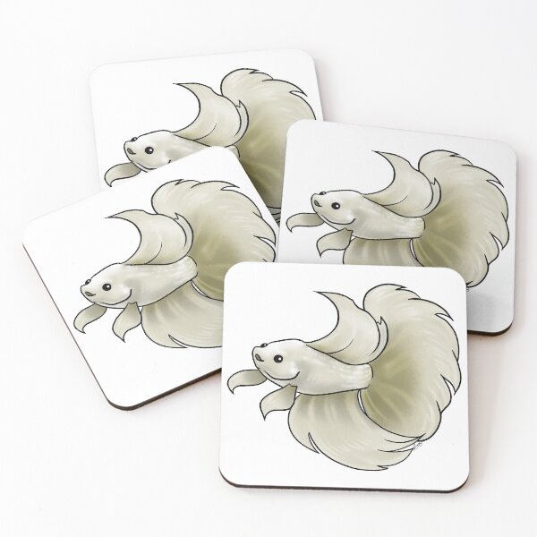 Item preview, White Betta Fish designed and sold by Jennifer Stolzer.