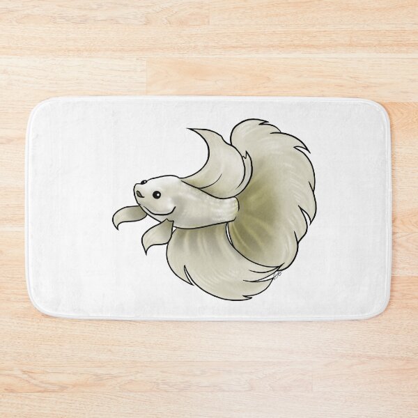 Item preview, White Betta Fish designed and sold by Jennifer Stolzer.