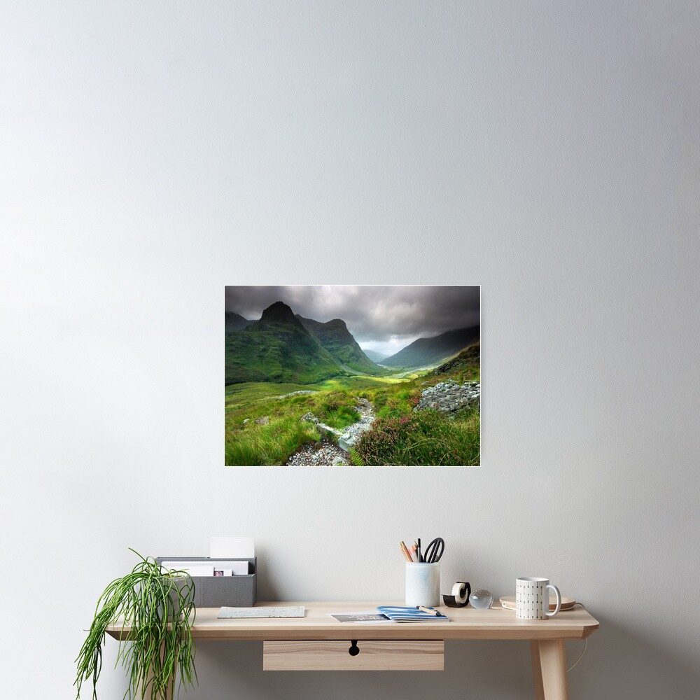 Scotland: Glencoe Valley Summer Poster