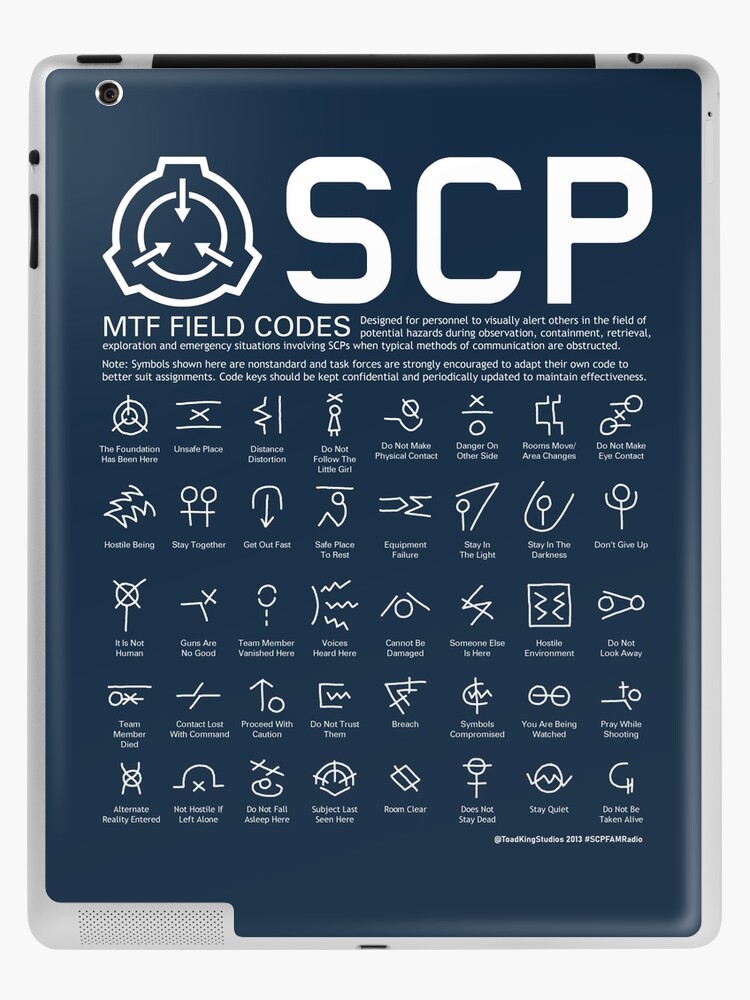 SCP MTF Field Codes by ToadKing07 iPad Case & Skin for Sale by