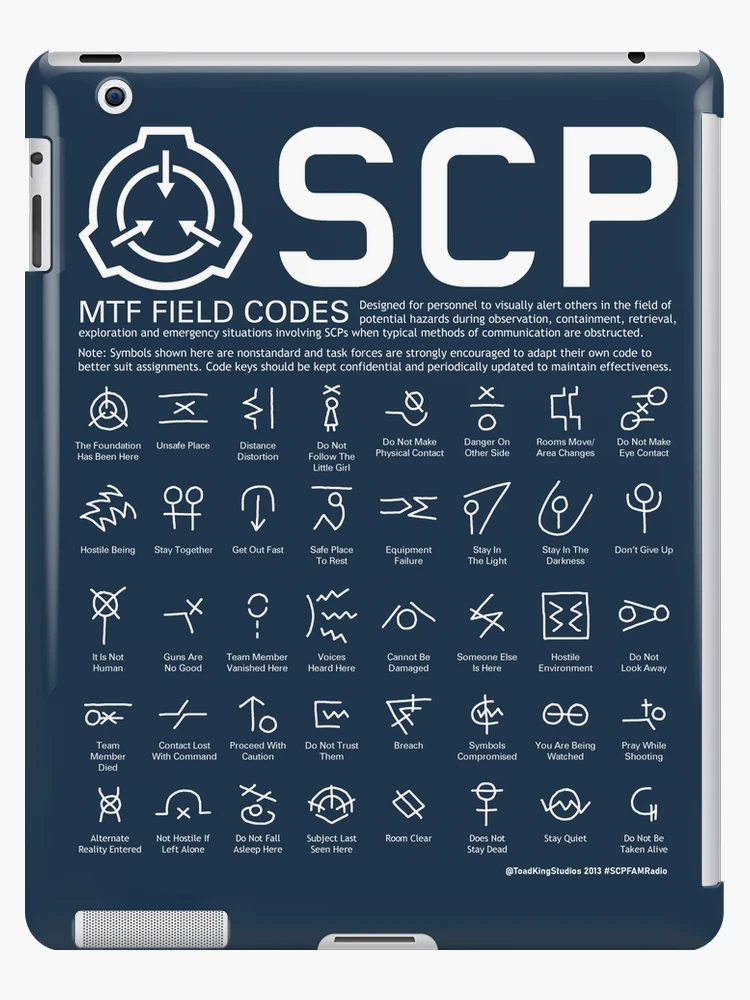 SCP MTF Field Codes by ToadKing07  Art Board Print for Sale by