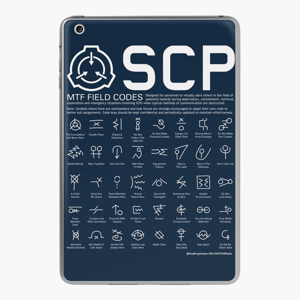 SCP MTF Field Codes by ToadKing07 iPad Case & Skin for Sale by