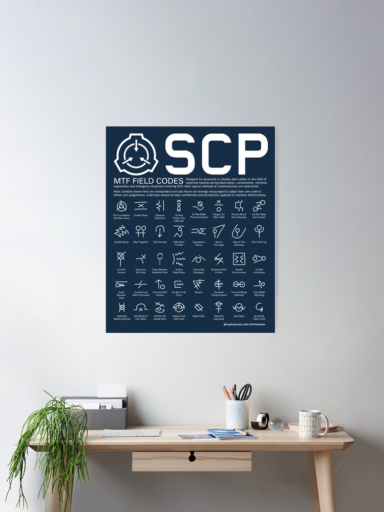 SCP MTF Field Codes by ToadKing07  Photographic Print for Sale