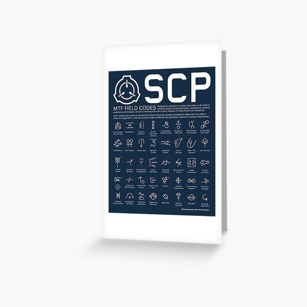 SCP MTF Field Codes by ToadKing07  Photographic Print for Sale