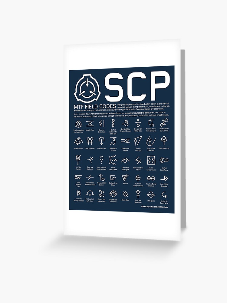 SCP MTF Field Codes by ToadKing07 Poster for Sale by