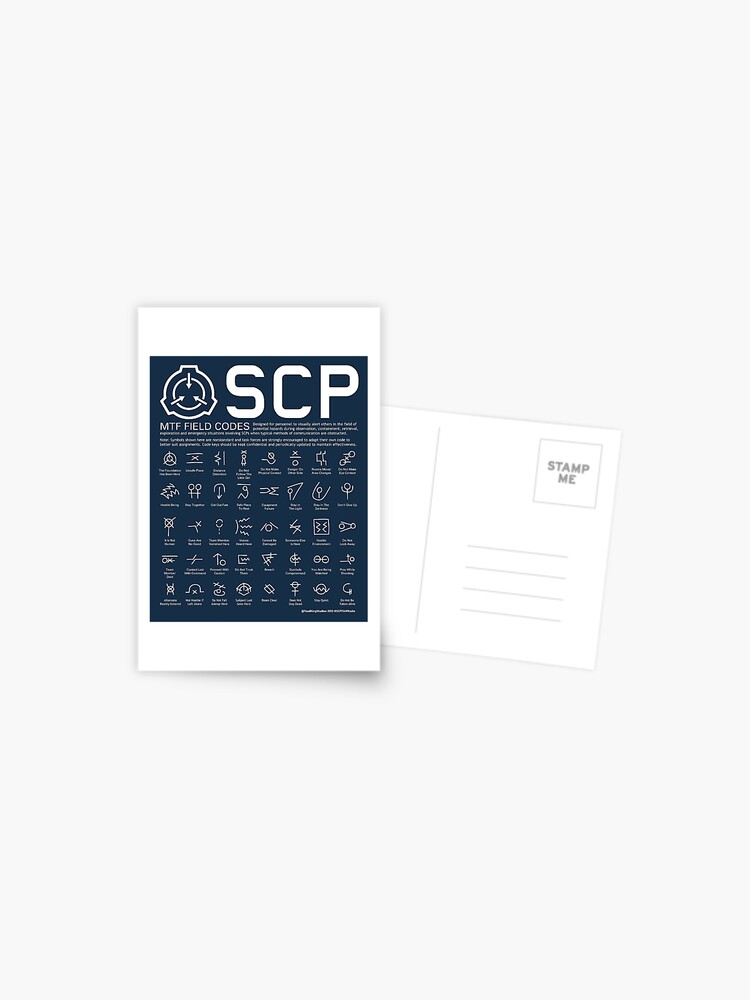 SCP MTF Field Codes by ToadKing07 Poster for Sale by