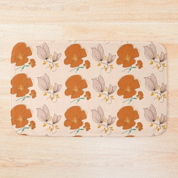 Item preview, Orange and Beige Floral Design designed and sold by Easy Breezy.