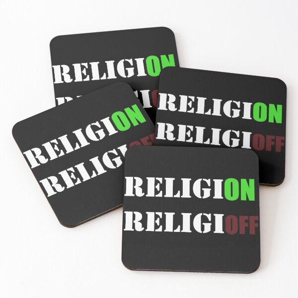 Aperçu de l'œuvre Religion Religioff, idée cadeau sarcastique drôle pour les athées créée et vendue par tawscolors.