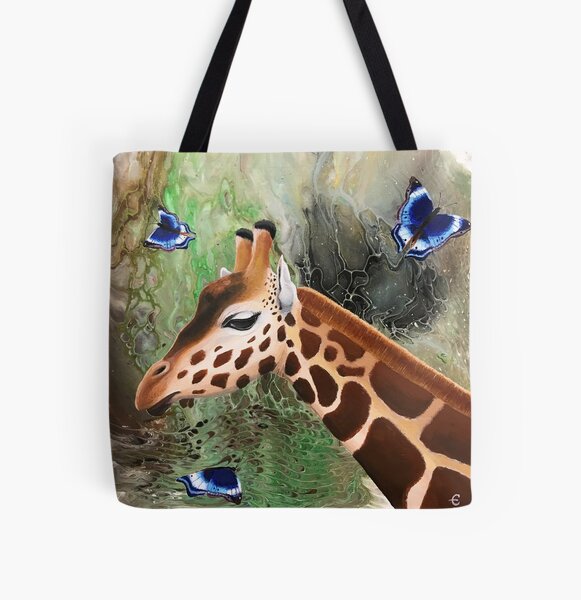 Giraffe All Over Print Tote Bag