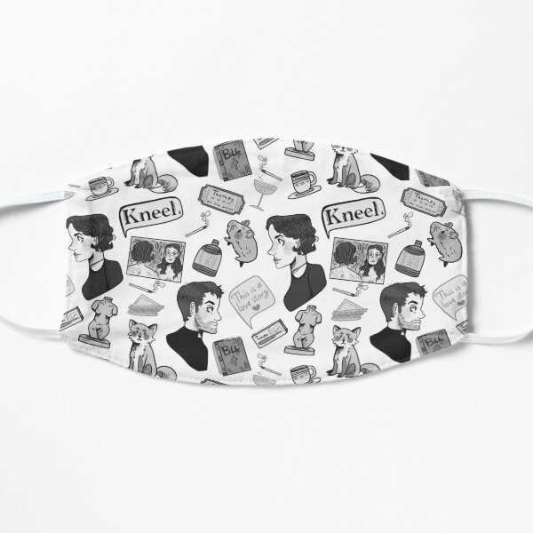 Fleabag (Pheobe Waller Bridge) + Hot Priest Surface Design Repeat Pattern (Black and White Version) Mask