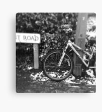 Bicycle in the snow Canvas Print