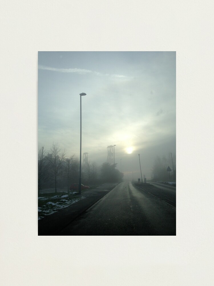 Alternate view of Clipstone Colliery in the fog Photographic Print