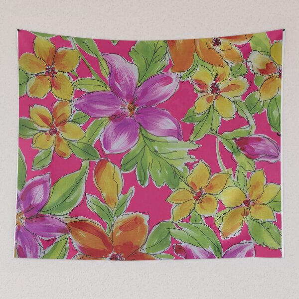 Item preview, Hawaiian Flowers on Pink Ground designed and sold by Leslie Rogers Todder.