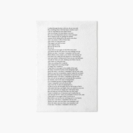 Taylor Lyrics Wall Art Redbubble