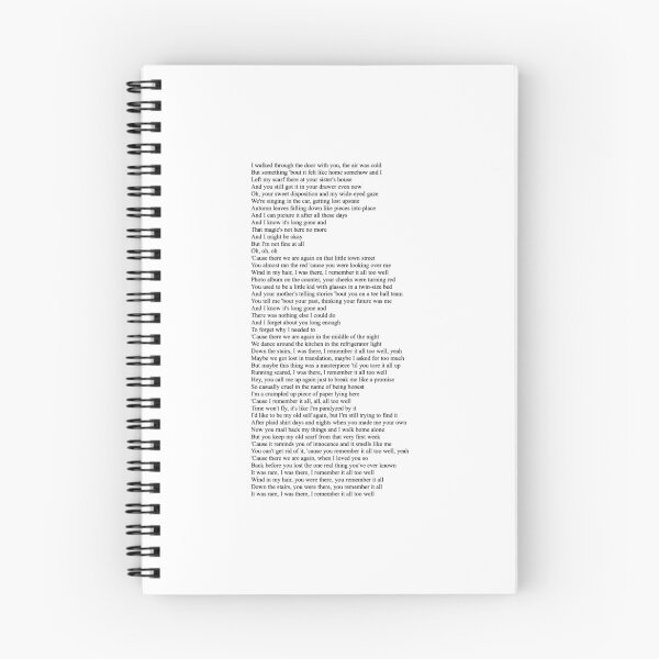 Item preview, “All Too Well” Lyrics Taylor Swift designed and sold by Izabellebrown.