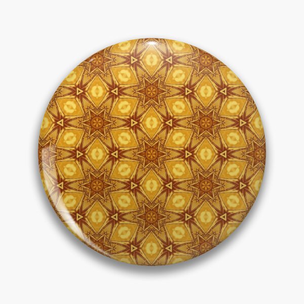 Item preview, Abstract gold geometric kaleidoscope pattern designed and sold by MindMirror.