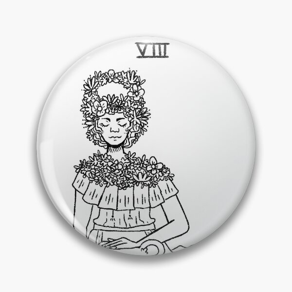 Item preview, Midsommar Tarot Card Strength (BW Version) designed and sold by misnamedplants.