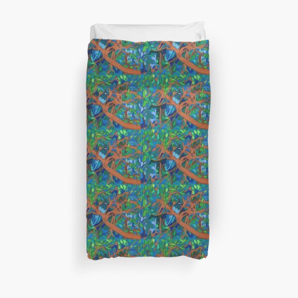 A Very Pretty Peacock in a Pear Tree Duvet Cover