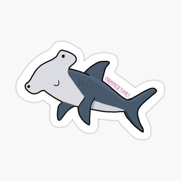 Stickers autocollants Requin Marteau noir fond transparent