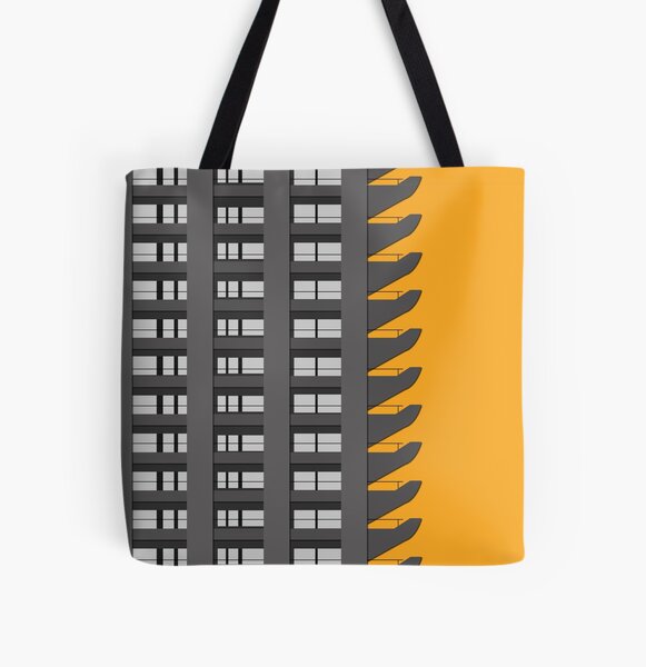 Two Tone Barbican Tote Bag Yellow/Blue