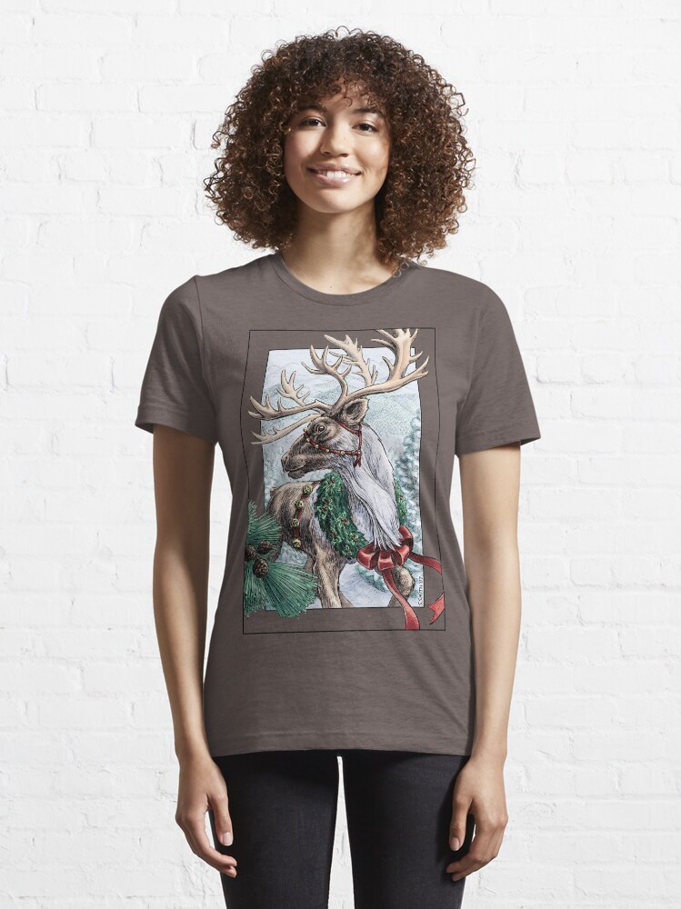 Thumbnail 6 of 7, Essential T-Shirt, The Holiday Courier designed and sold by Stephanie Smith.