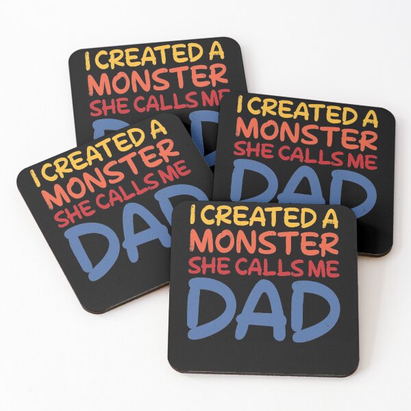 Item preview, Distressed I created a monster daughter she calls me DAD designed and sold by TheMattDesigns.