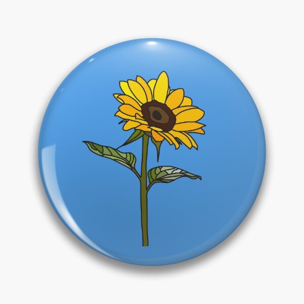 Item preview, Aesthetic Sunflower on Blue designed and sold by Rocket-To-Pluto.