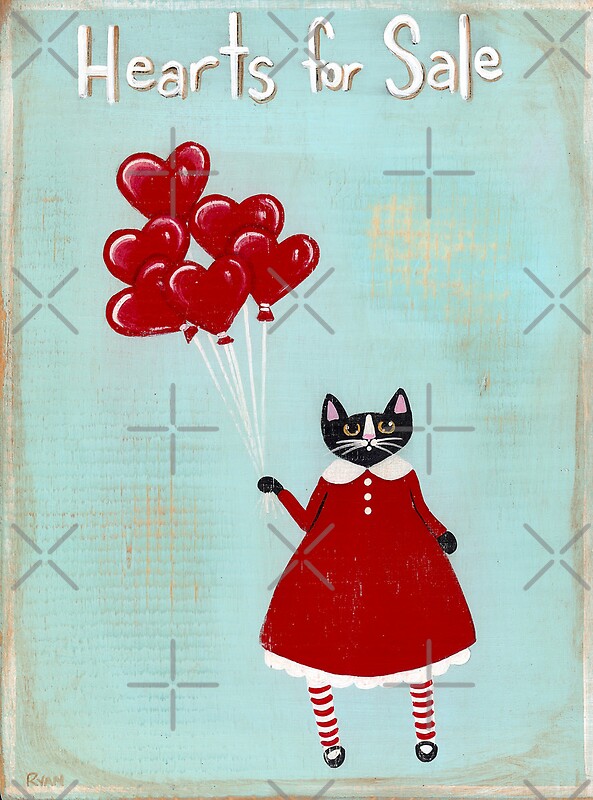 "Hearts for Sale " by Ryan Conners Redbubble