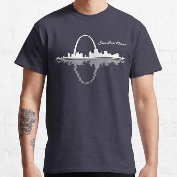 Vintage St. Louis Missouri Downtown Skyline 70s Graphic Tee Premium T-Shirt