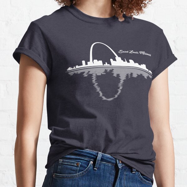  Saint Louis Missouri Skyline Retro Style T-Shirt : Clothing,  Shoes & Jewelry