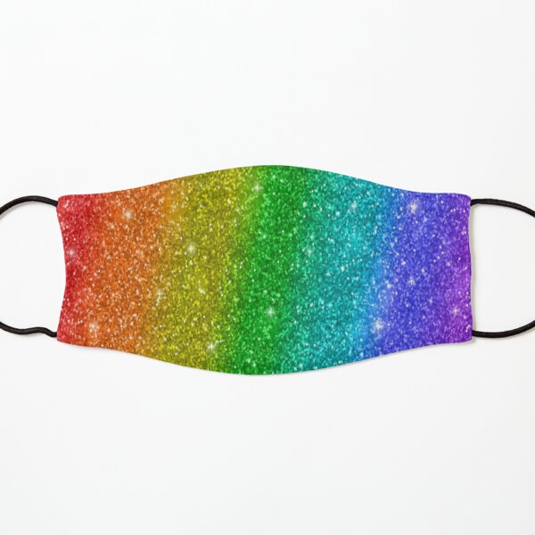 Glitter Rainbow Pride Kids Mask
