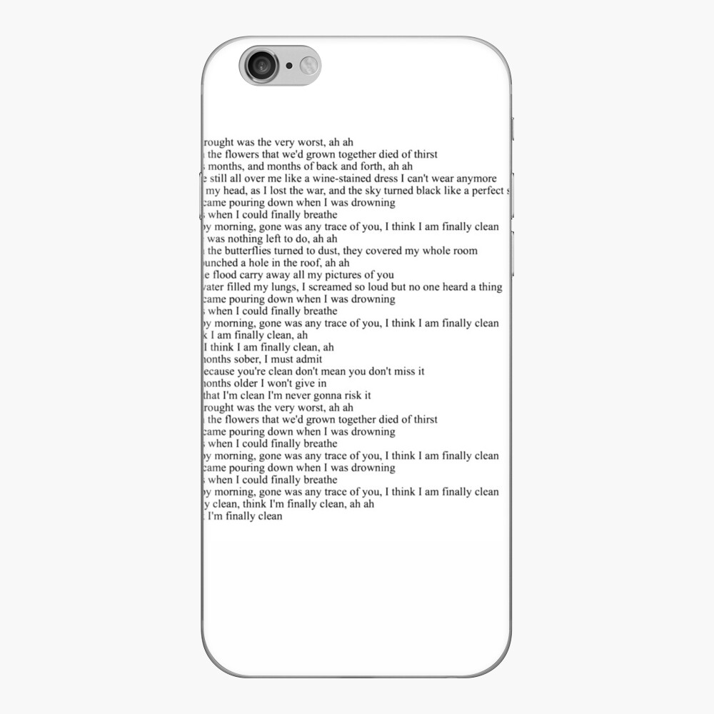 Clean” lyrics Taylor Swift  Greeting Card for Sale by Izabellebrown