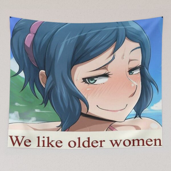 Item preview, Anime "We like older women" Milf Sticker/Shirt/More  designed and sold by Sethlow.