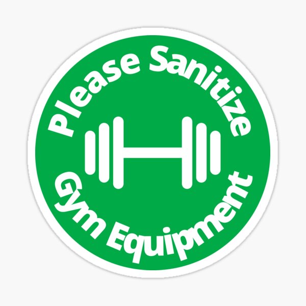 Artikel-Vorschau von Bitte Fitnessgeräte desinfizieren - Abgerundetes Schild, designt und verkauft von SocialShop.