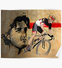 Cycling Illustration Fabian Cancellara print Poster