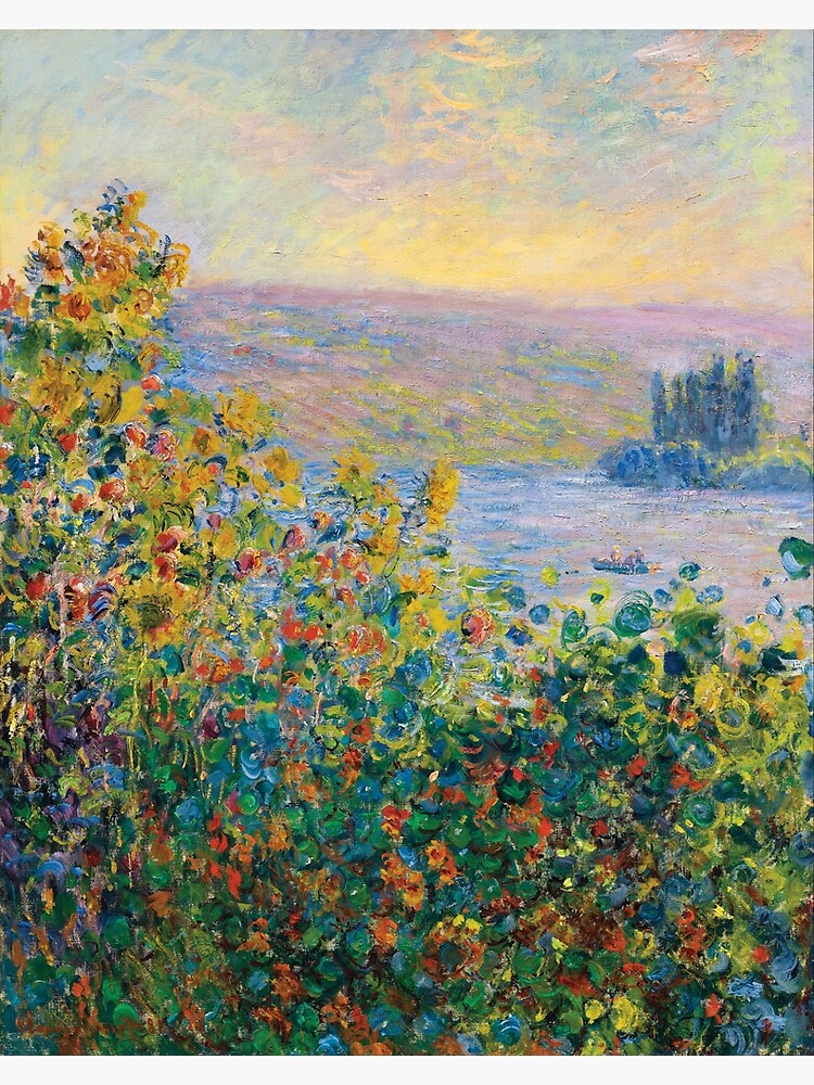 Thumbnail 3 of 3, Photographic Print, Claude Monet - Flower Beds at Vétheuil designed and sold by AbidingCharm.