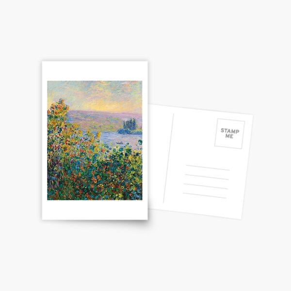 Claude Monet - Flower Beds at Vétheuil Postcard