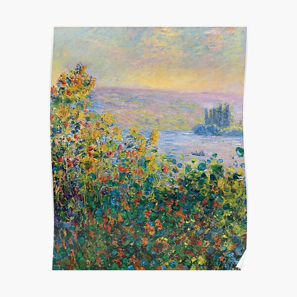 Claude Monet - Flower Beds at Vétheuil Poster